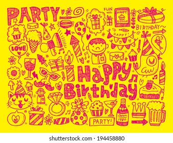 Doodle Birthday party background