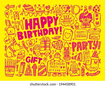 Doodle Birthday party background