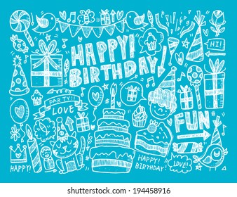 Doodle Birthday party background