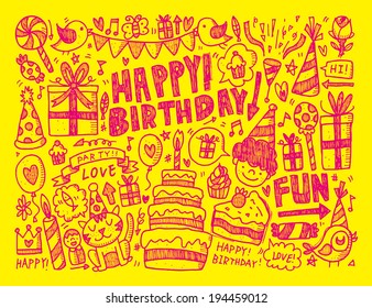 Doodle Birthday party background