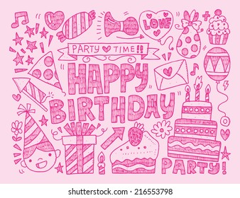 Doodle Birthday party background