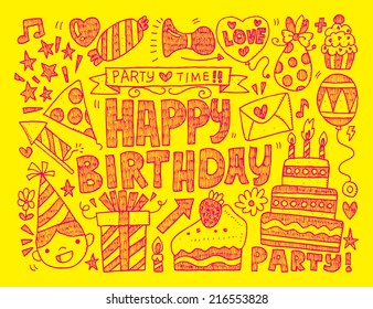 Doodle Birthday party background