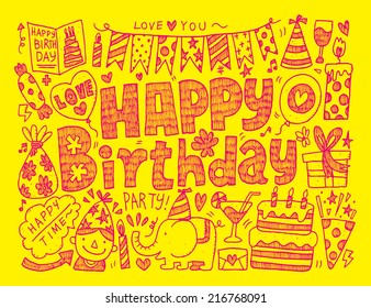 Doodle Birthday party background