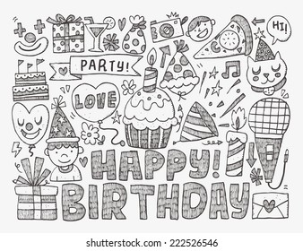 Doodle Birthday party background