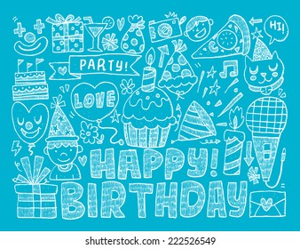 Doodle Birthday party background