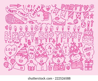 Doodle Birthday party background
