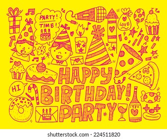 Doodle Birthday party background