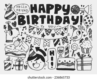 Doodle Birthday party background