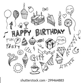 Doodle Birthday party background