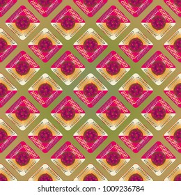 Doodle bisquit cookie or cracker background. Cookie seamless pattern