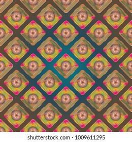 Doodle bisquit cookie or cracker background. Cookie seamless pattern