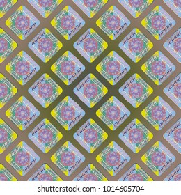 Doodle bisquit cookie or cracker background. Cookie seamless pattern