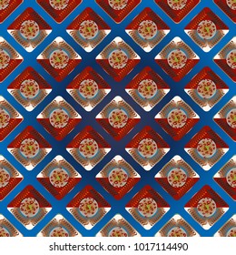 Doodle bisquit cookie or cracker background. Cookie seamless pattern