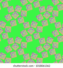 Doodle bisquit cookie or cracker background. Cookie seamless pattern