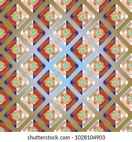 Doodle bisquit cookie or cracker background. Cookie seamless pattern