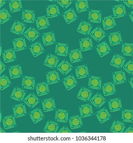 Doodle bisquit cookie or cracker background. Cookie seamless pattern