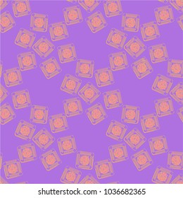 Doodle bisquit cookie or cracker background. Cookie seamless pattern
