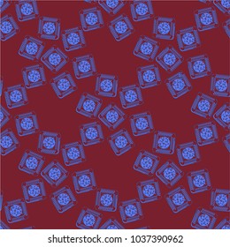 Doodle bisquit cookie or cracker background. Cookie seamless pattern
