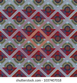 Doodle bisquit cookie or cracker background. Cookie seamless pattern