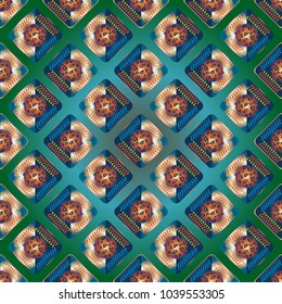 Doodle bisquit cookie or cracker background. Cookie seamless pattern