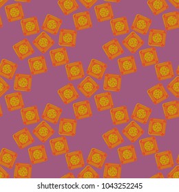 Doodle bisquit cookie or cracker background. Cookie seamless pattern