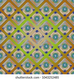 Doodle bisquit cookie or cracker background. Cookie seamless pattern
