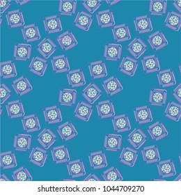 Doodle bisquit cookie or cracker background. Cookie seamless pattern