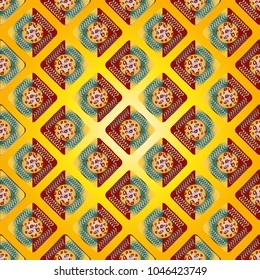 Doodle bisquit cookie or cracker background. Cookie seamless pattern