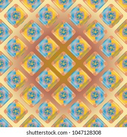 Doodle bisquit cookie or cracker background. Cookie seamless pattern