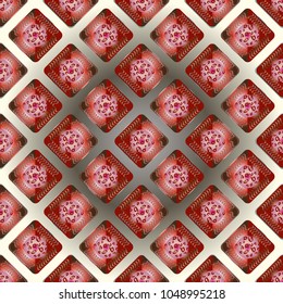 Doodle bisquit cookie or cracker background. Cookie seamless pattern