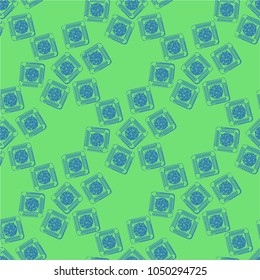 Doodle bisquit cookie or cracker background. Cookie seamless pattern