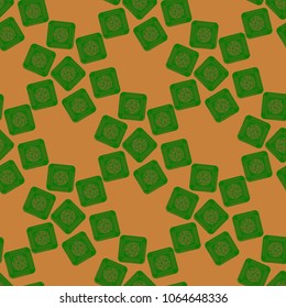 Doodle bisquit cookie or cracker background. Cookie seamless pattern