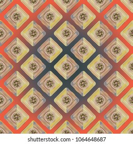 Doodle bisquit cookie or cracker background. Cookie seamless pattern