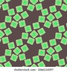 Doodle bisquit cookie or cracker background. Cookie seamless pattern