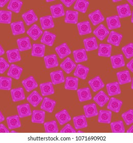 Doodle bisquit cookie or cracker background. Cookie seamless pattern