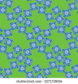 Doodle bisquit cookie or cracker background. Cookie seamless pattern