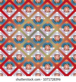 Doodle bisquit cookie or cracker background. Cookie seamless pattern