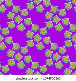 Doodle bisquit cookie or cracker background. Cookie seamless pattern