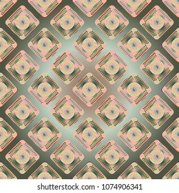 Doodle bisquit cookie or cracker background. Cookie seamless pattern