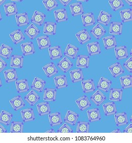 Doodle bisquit cookie or cracker background. Cookie seamless pattern