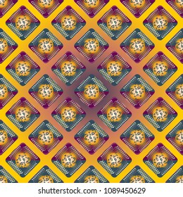 Doodle bisquit cookie or cracker background. Cookie seamless pattern