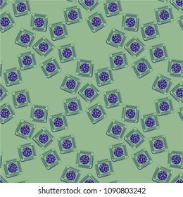 Doodle bisquit cookie or cracker background. Cookie seamless pattern