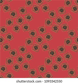 Doodle bisquit cookie or cracker background. Cookie seamless pattern