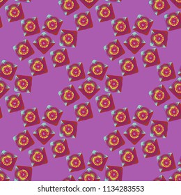 Doodle bisquit cookie or cracker background. Cookie seamless pattern