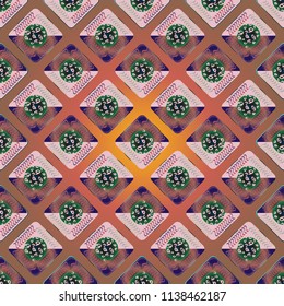 Doodle bisquit cookie or cracker background. Cookie seamless pattern