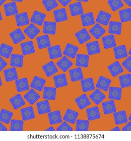 Doodle bisquit cookie or cracker background. Cookie seamless pattern