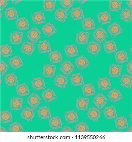 Doodle bisquit cookie or cracker background. Cookie seamless pattern