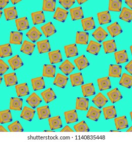 Doodle bisquit cookie or cracker background. Cookie seamless pattern