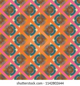 Doodle bisquit cookie or cracker background. Cookie seamless pattern