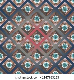 Doodle bisquit cookie or cracker background. Cookie seamless pattern